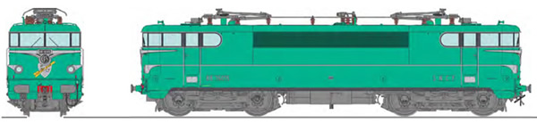REE Modeles MB-141 - French Electric Locomotive Class BB 16015 original green liveral model, FLECHE DOR LA CHAPELLE,